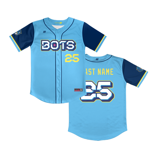 OC Bots Full Button Light Blue Jersey