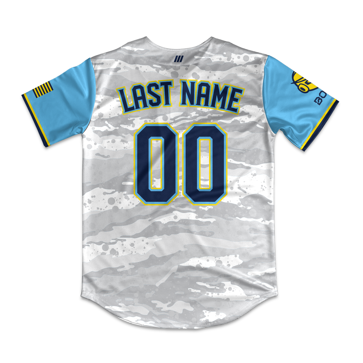 Bots Full Button Camo Jersey (Light Gray)