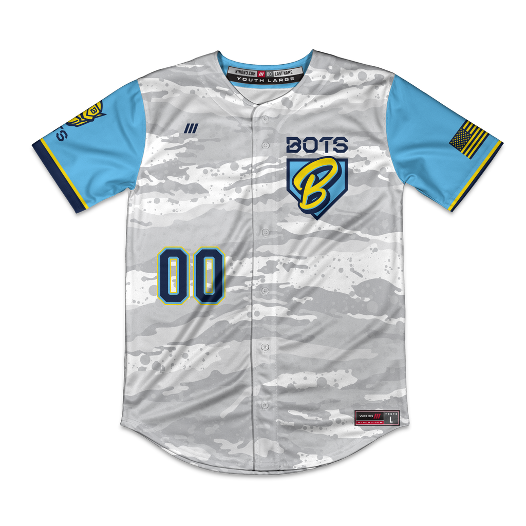 Bots Full Button Camo Jersey (Light Gray)