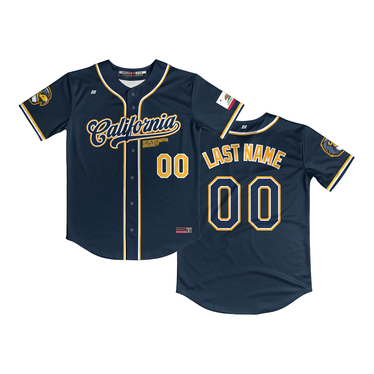 CIU Full Button Jersey (Navy)