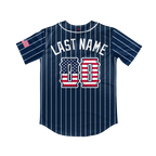 Crush Navy/Pinstripe Full Button Jersey (13U Brambilla)