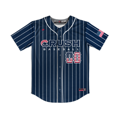 Crush Navy/Pinstripe Full Button Jersey (13U Brambilla)