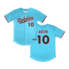 Irvine Dolphins Full Button Light Blue Jersey