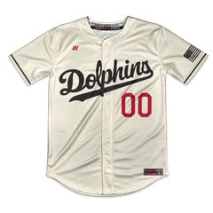 Irvine Dolphins Full Button Jersey (Cream)