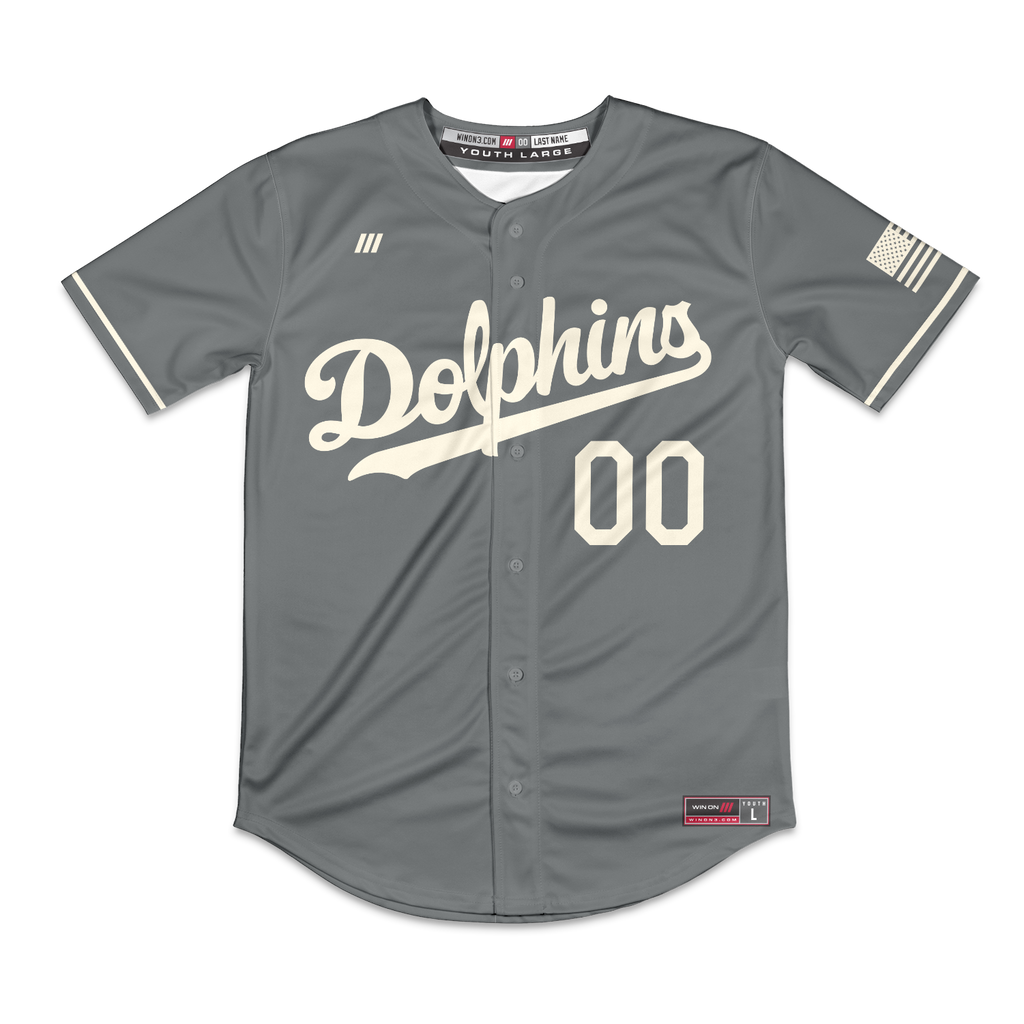 Irvine Dolphins Full Button Jersey (Graphite)