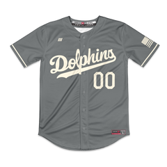 Irvine Dolphins Full Button Jersey (Graphite)