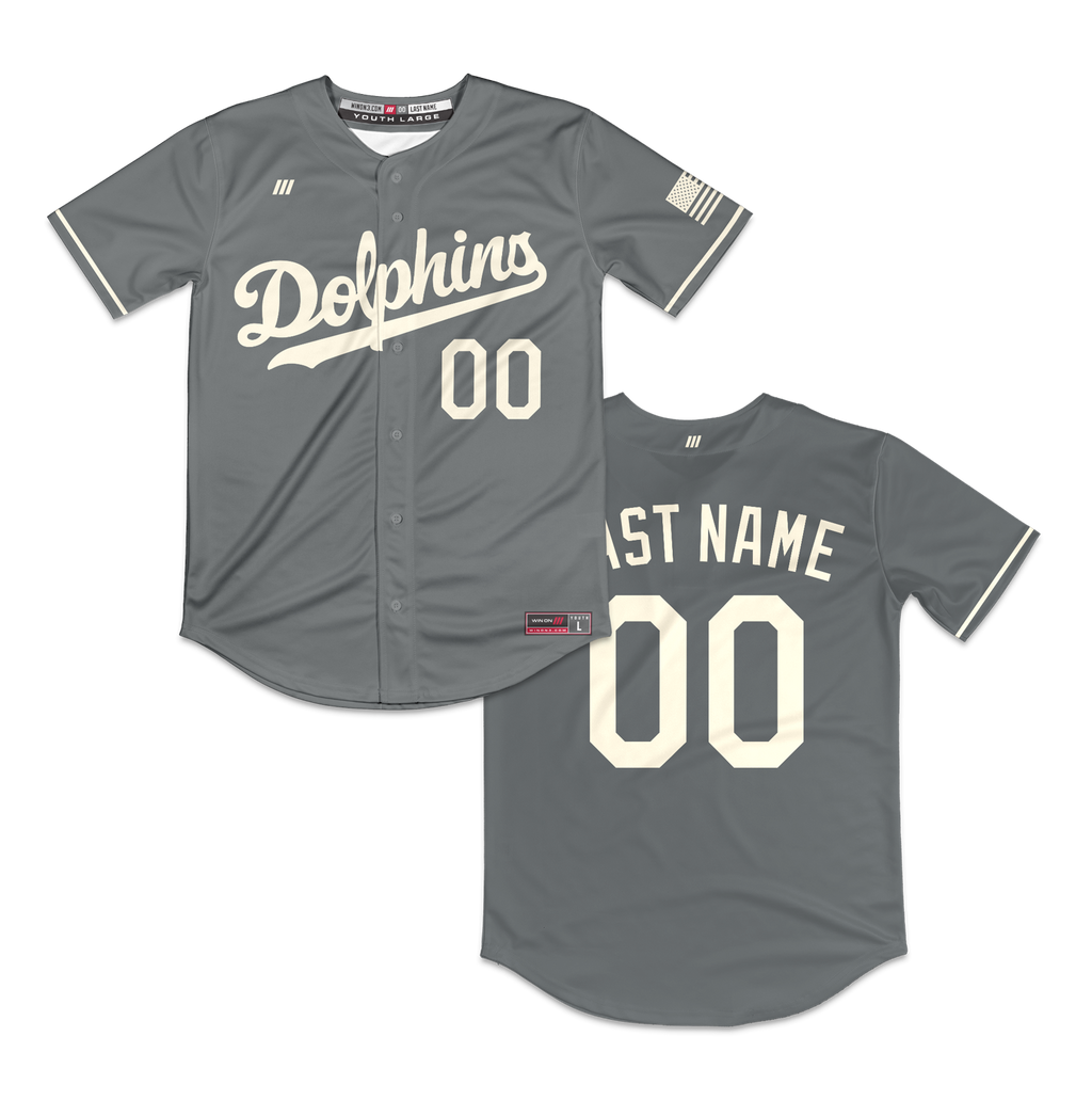 Irvine Dolphins Full Button Jersey (Graphite)