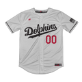 Irvine Dolphins Full Button Jersey (Silver)