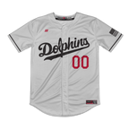 Irvine Dolphins Full Button Jersey (Silver)