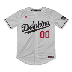 Irvine Dolphins Full Button Jersey (Silver)