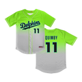 Irvine Dolphins Full Button Green/Gray Gradient Jersey