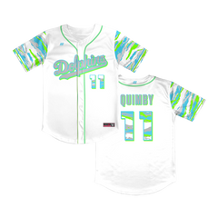 Irvine Dolphins Full Button Camo Sleeves Jersey (Quimby - 11U)