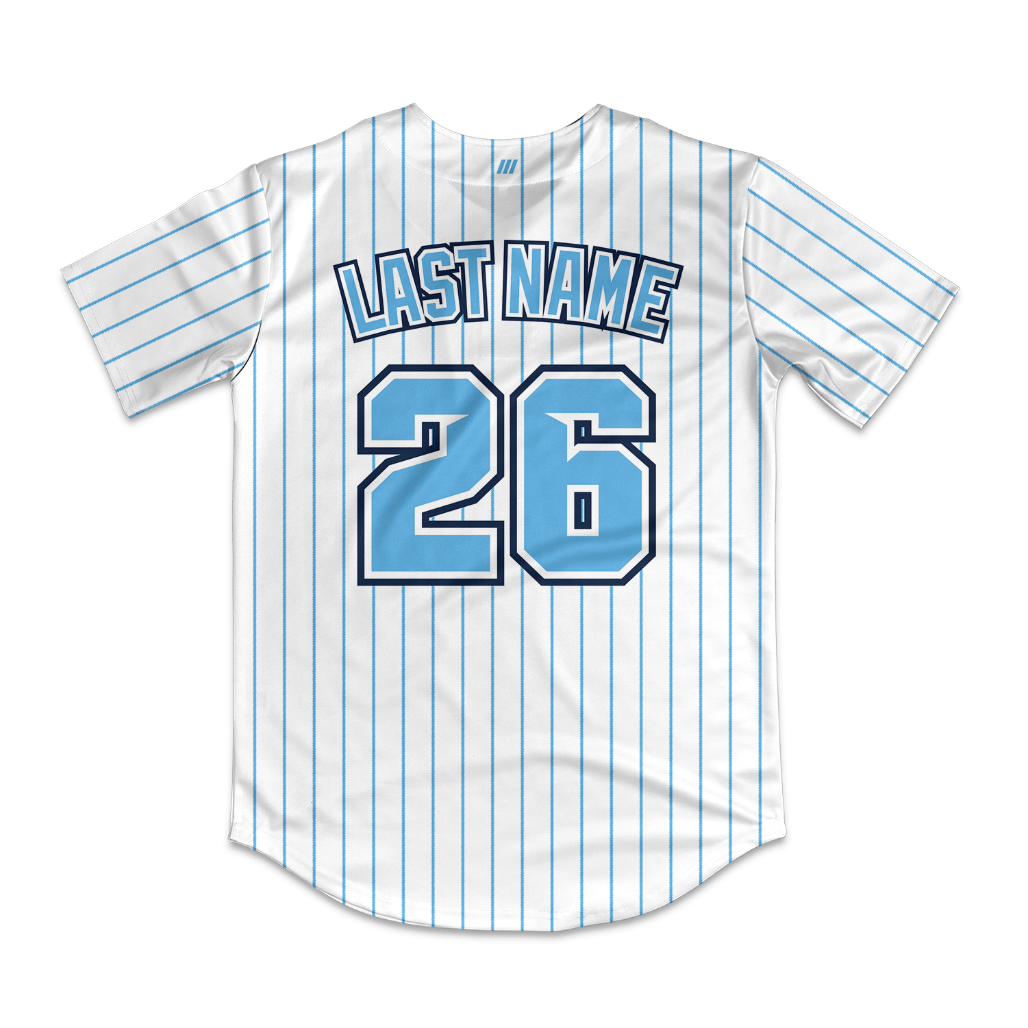 Frozen Rope Full Button Pinstripe Jersey (White)