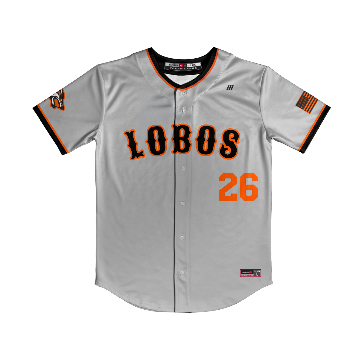 Los Amigos Full Button Jersey (Gray)