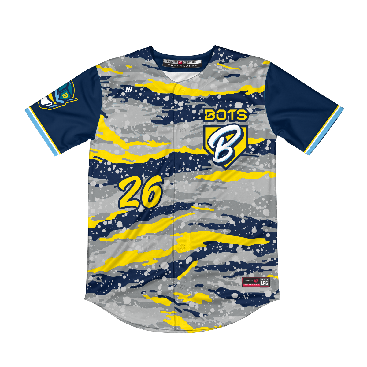 OC Bots Navy/Yellow Camo Jersey
