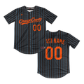 O's Full Button Jersey (Black Pinstripes)