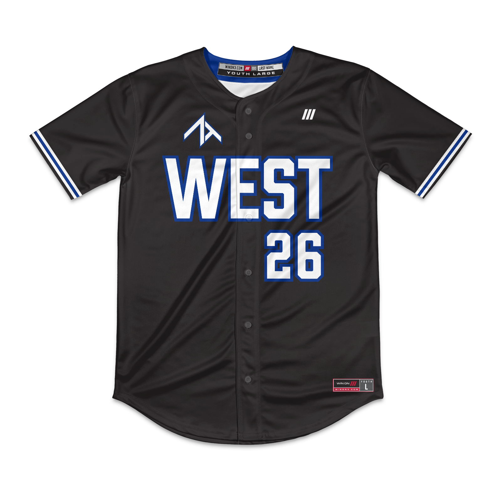 ZT Prospects West Full Button Jersey (Black)