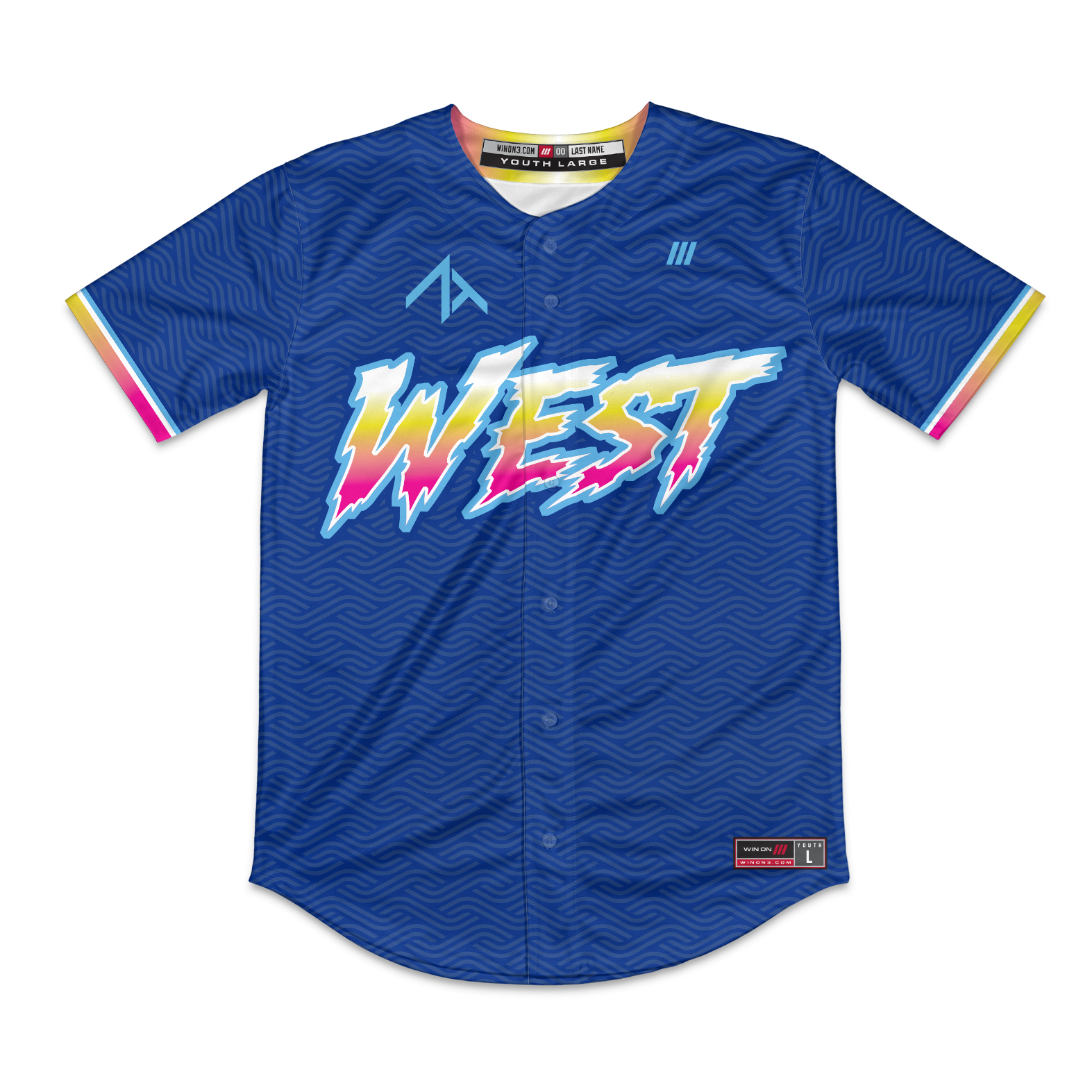 ZT Prospects West Full Button Jersey (Royal)