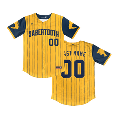 Sabertooth Full Button Jersey 2026 (Gold)
