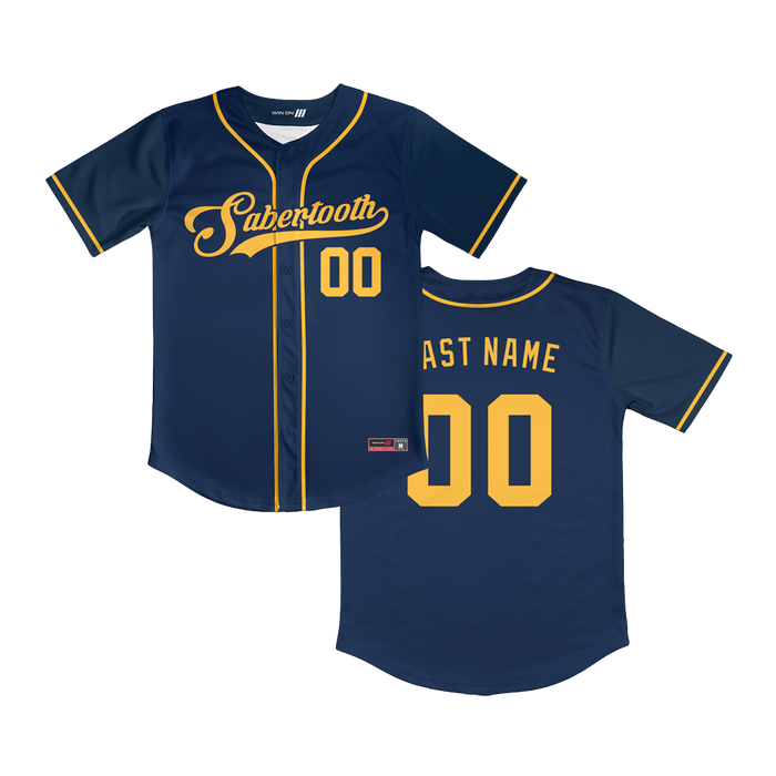 Sabertooth Full Button Jersey 2026 (Navy)