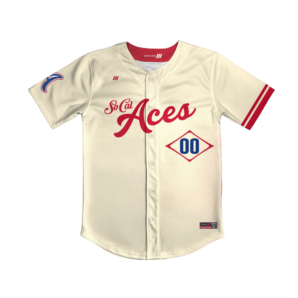 SoCal Aces Full Button Jersey (Cream)