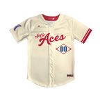 SoCal Aces Full Button Jersey (Cream)