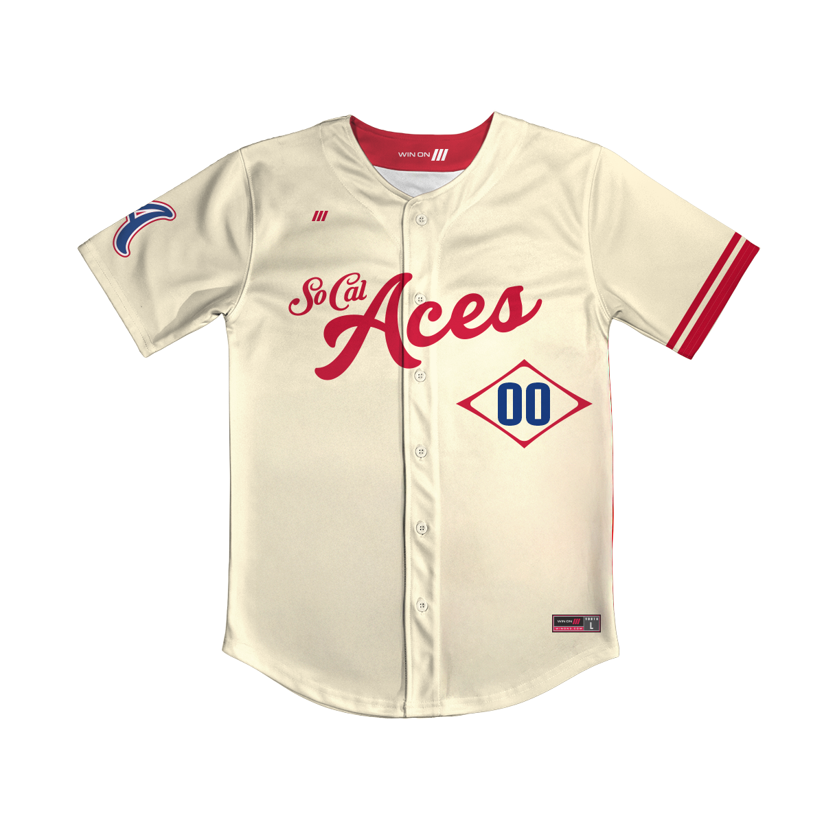 SoCal Aces Full Button Jersey (Cream)