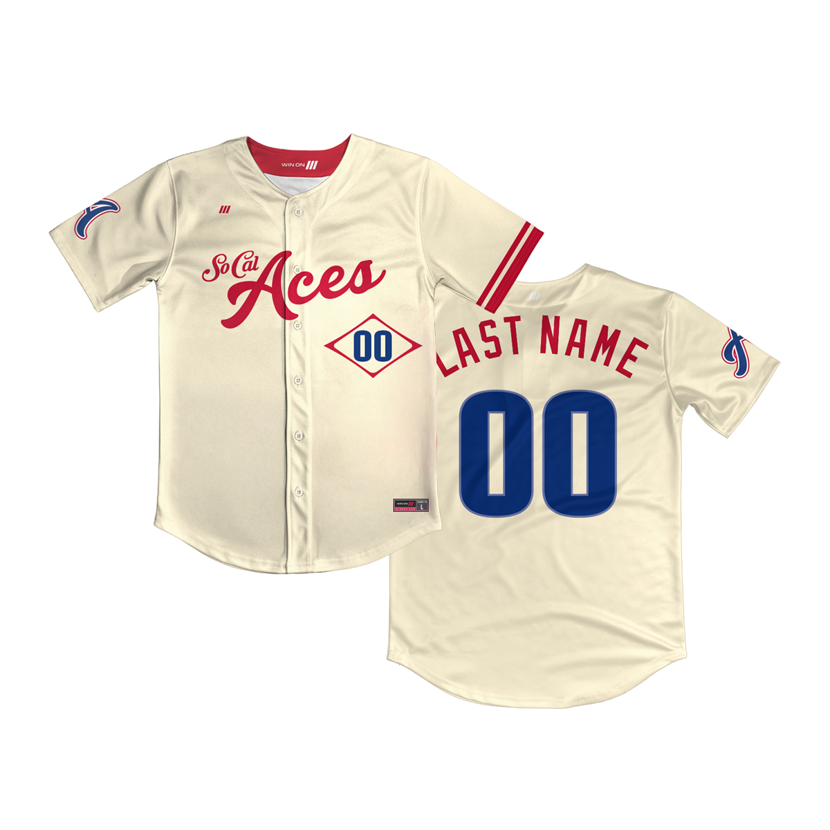 SoCal Aces Full Button Jersey (Cream)