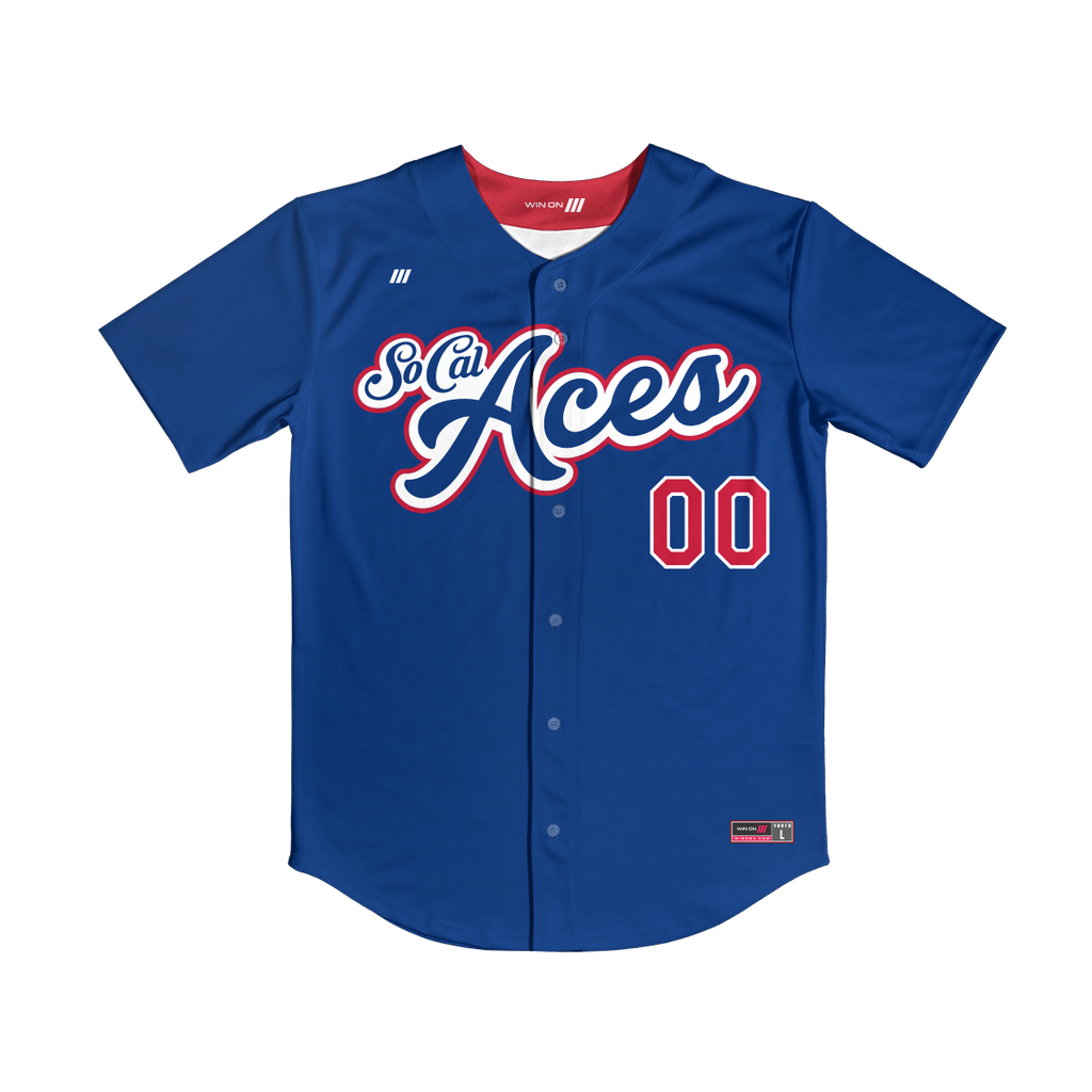SoCal Aces Full Button Jersey (Royal)