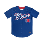 SoCal Aces Full Button Jersey (Royal)