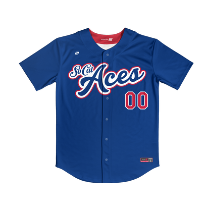 SoCal Aces Full Button Jersey (Royal)