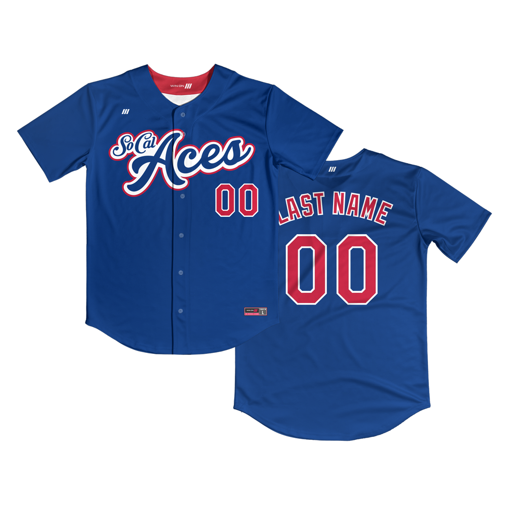 SoCal Aces Full Button Jersey (Royal)