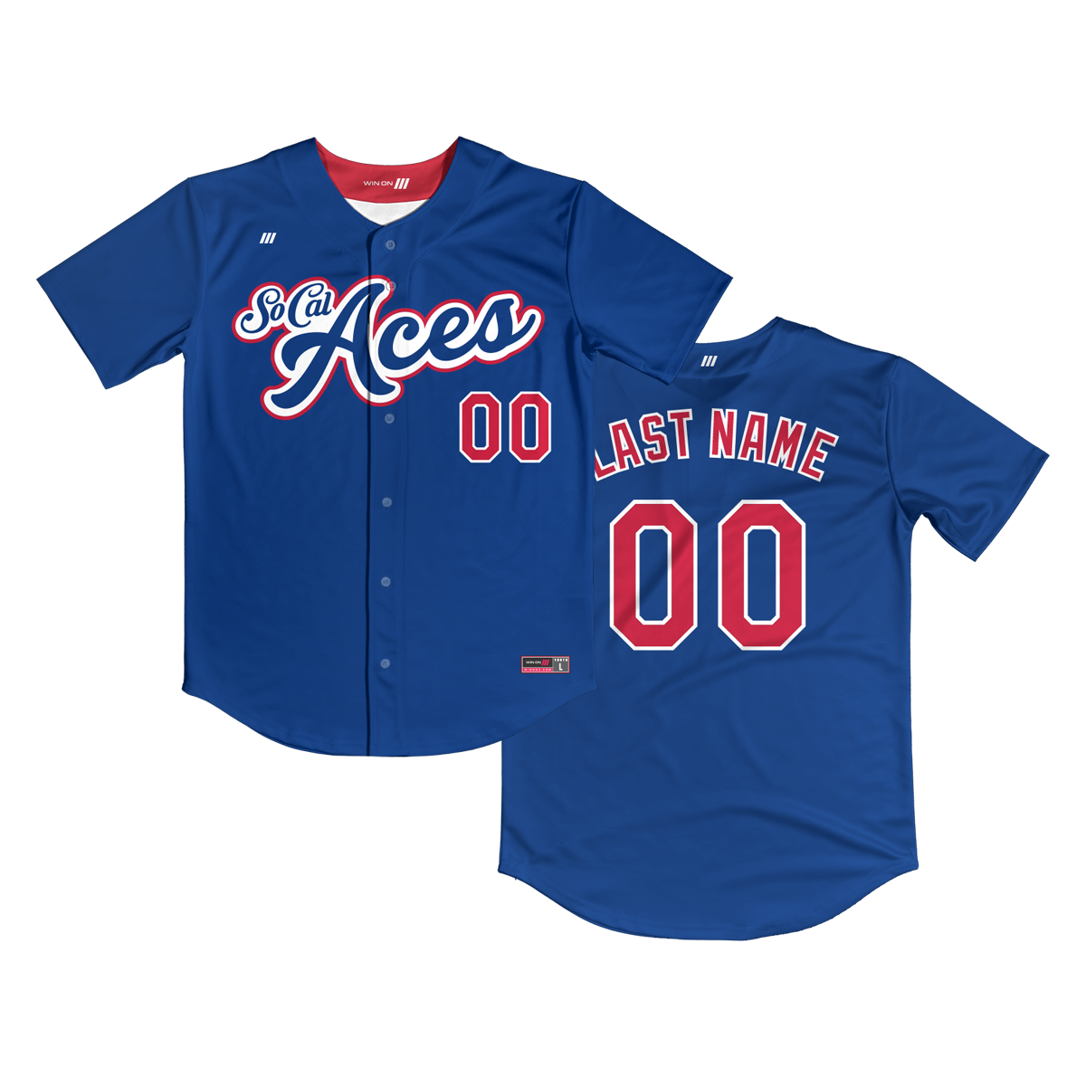 SoCal Aces Full Button Jersey (Royal)