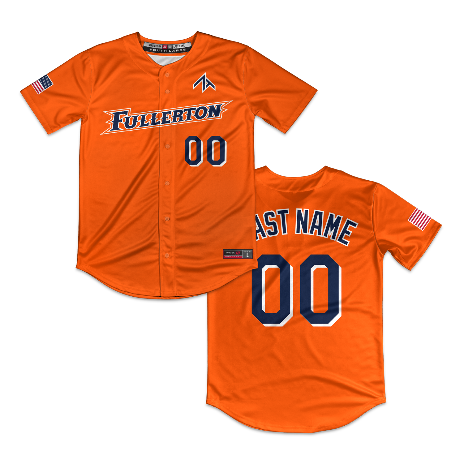 ZT Full Button Jersey (Fullerton) Orange