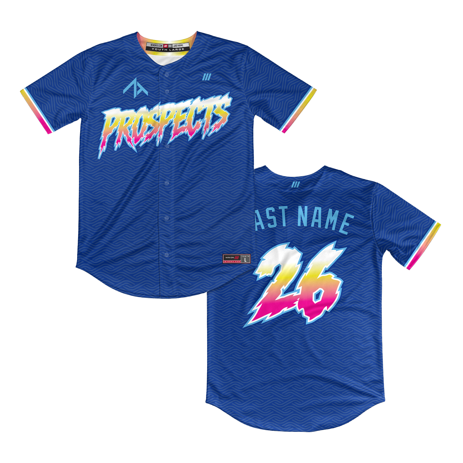 ZT Prospects Full Button Jersey (Royal)