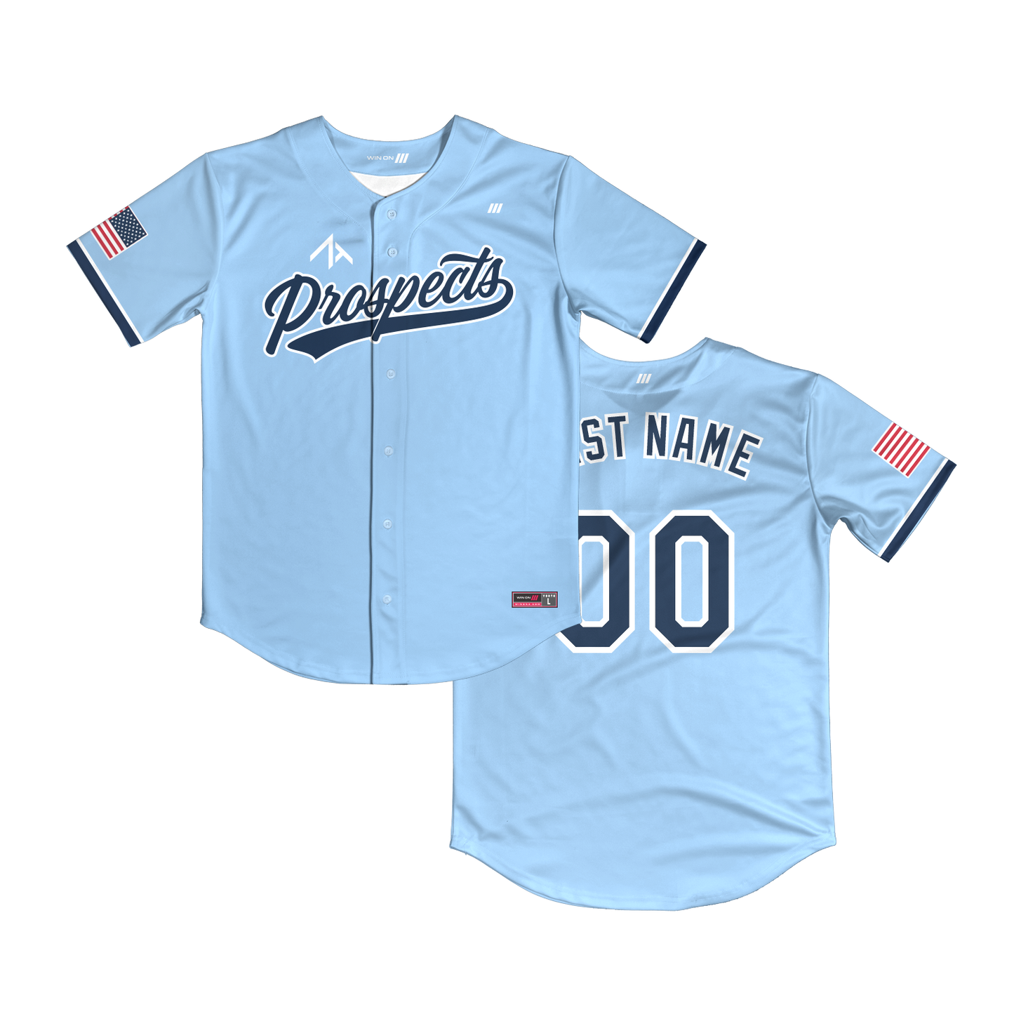 ZT Prospects Full Button Jersey (Light Blue)