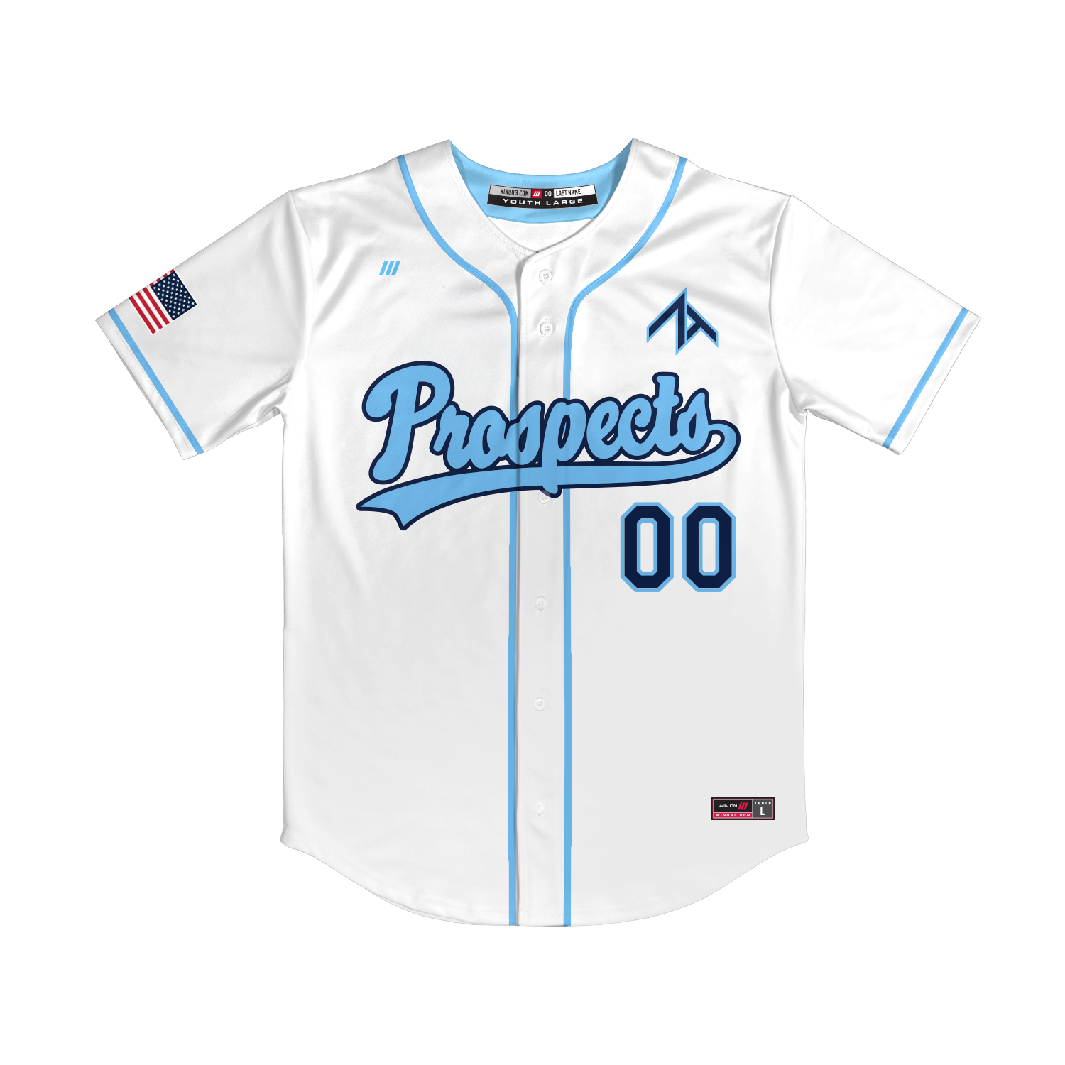 ZT Prospects Full Button Jersey (White)