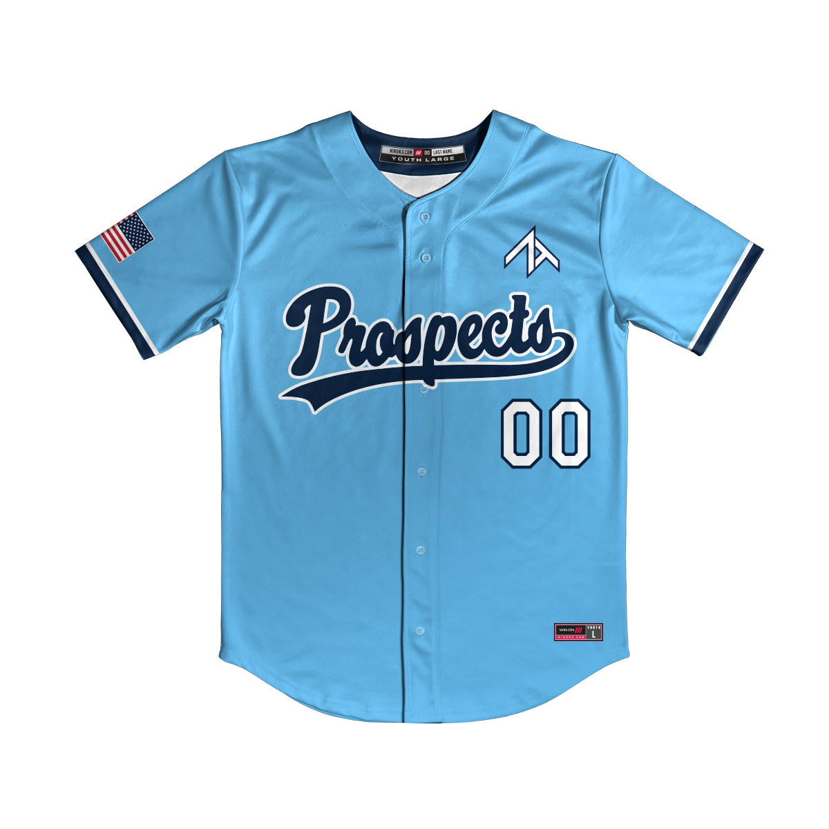 ZT Prospects Full Button Jersey (Light Blue)