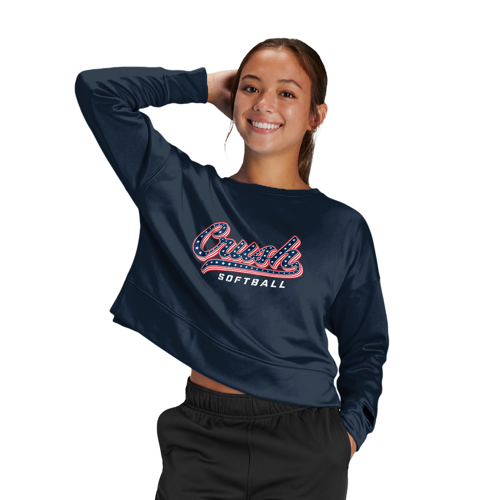Crush Softball Women's Fleece Crop Crew