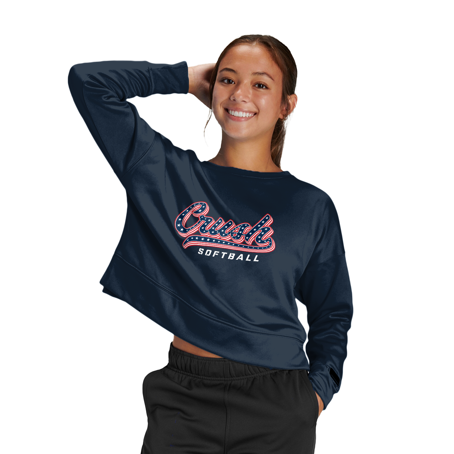 Crush Softball Women's Fleece Crop Crew