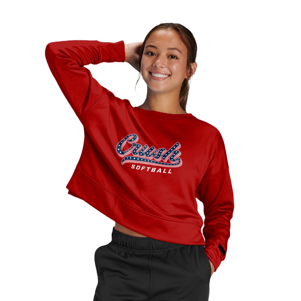 Crush Softball Women's Fleece Crop Crew