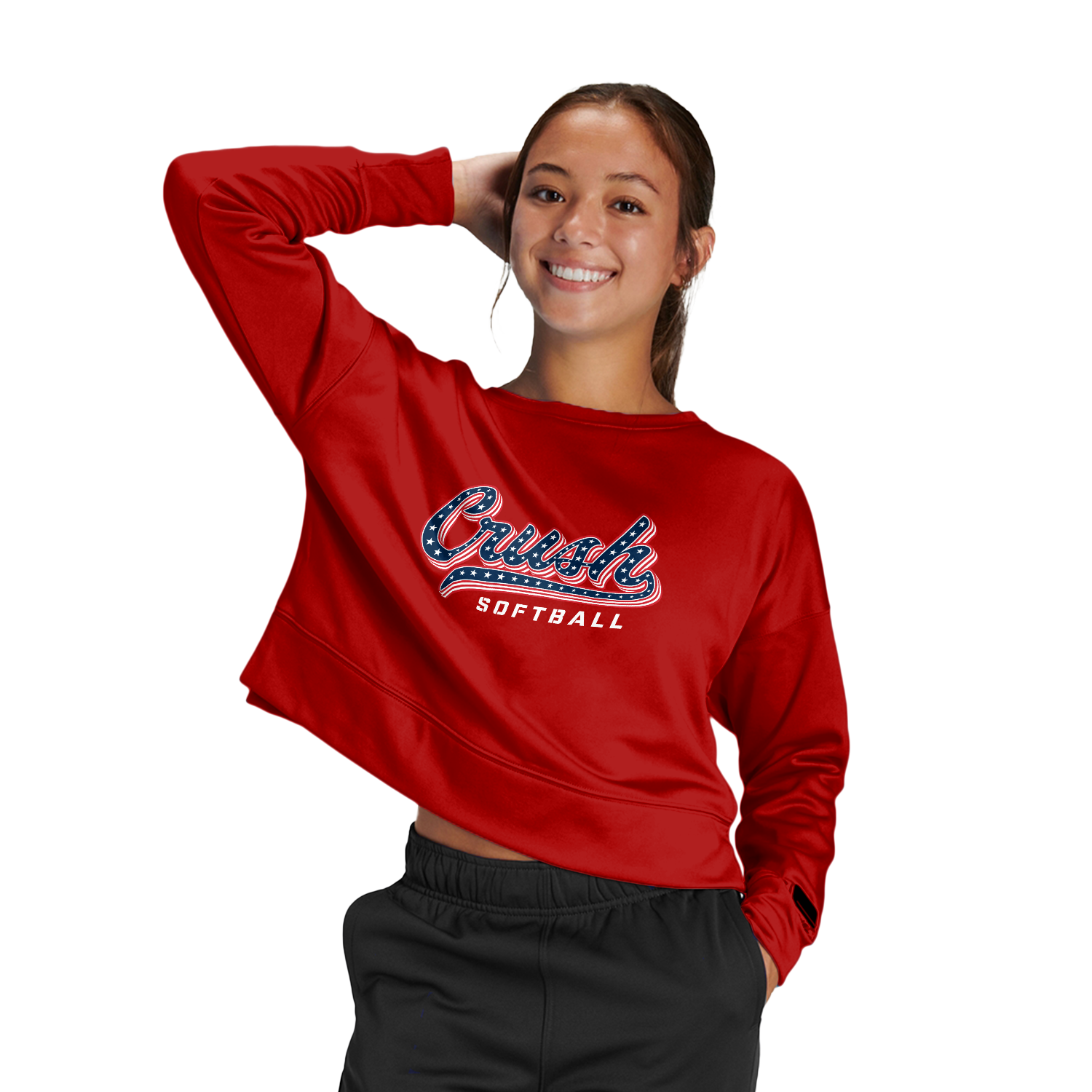 Crush Softball Women's Fleece Crop Crew