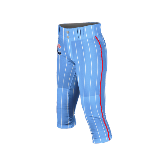 Crush Softball Pants (Light Blue/White Pins)