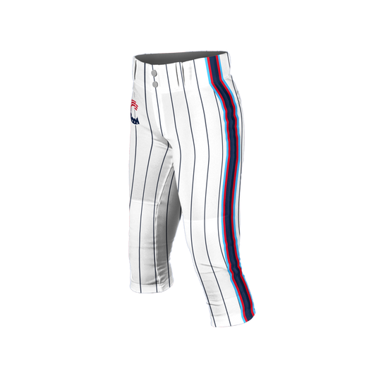 Crush Softball Pants (White/Navy Pins)