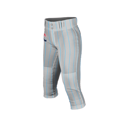 Crush Softball Pants (Silver/Light Blue Pins)