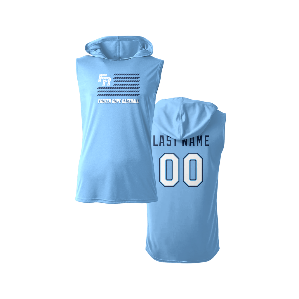 Frozen Rope Flag Sleeveless Hooded Dry Fit