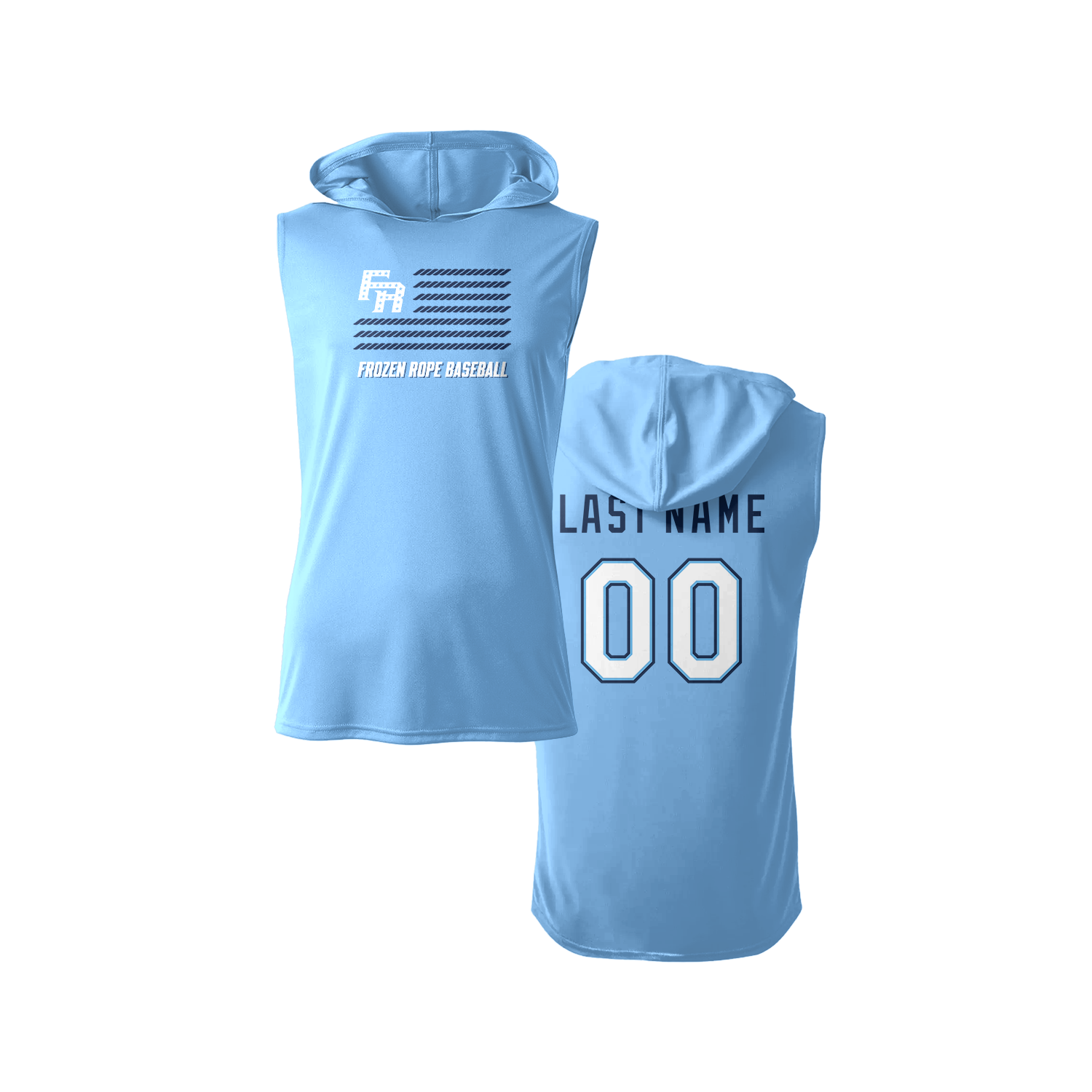Frozen Rope Flag Sleeveless Hooded Dry Fit