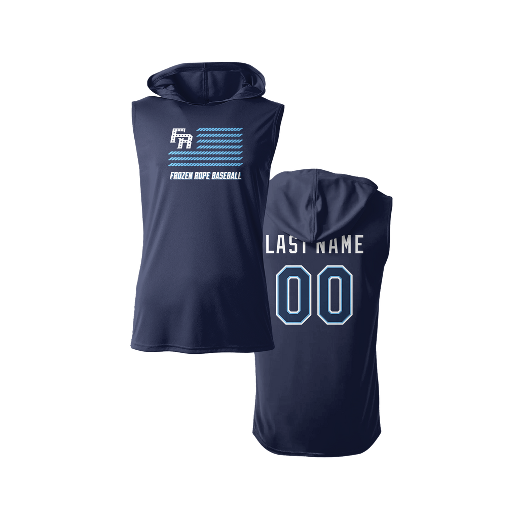 Frozen Rope Flag Sleeveless Hooded Dry Fit