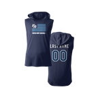 Frozen Rope Flag Sleeveless Hooded Dry Fit