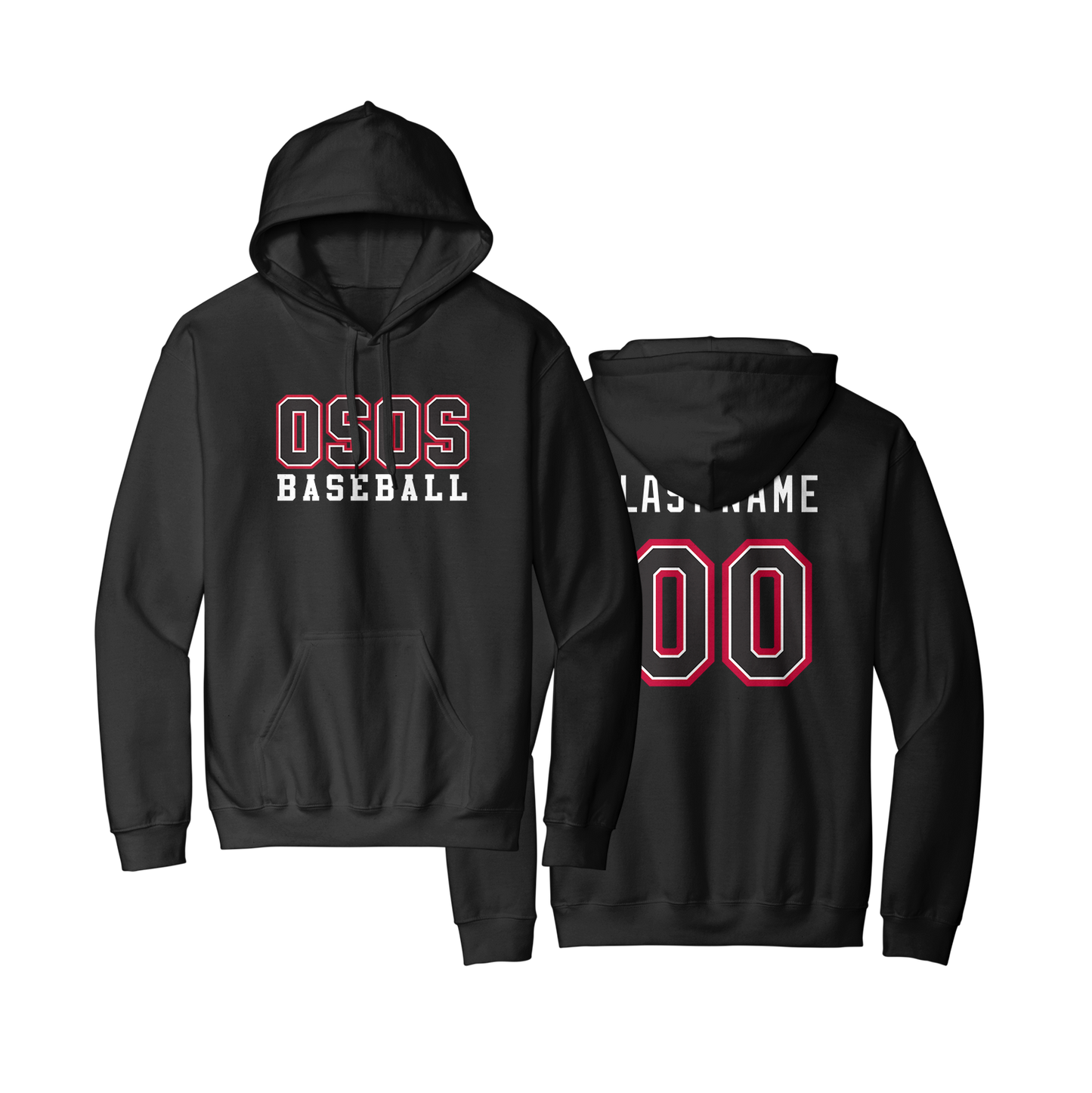 OSOS Baseball Poly Fleece Hoodie